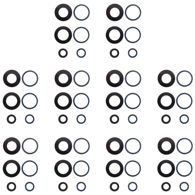 For OnePlus Nord 2 10pcs Rear Camera Lens, For OPPO Nord 2 For OnePlus Nord 2 10pcs Rear Camera Lens, For OPPO Nord 2